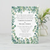Invitation Mariage Formel Botanique de Verdure d'Eucalyptus (Debout devant)