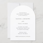 Invitation Mariage Formel Classique Intemporel (Devant)