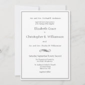 Invitation Mariage Formel Classique Traditionnel des Deux Par (Devant)