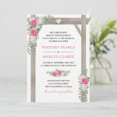 Invitation Mariage Formel de Campagne Rustique avec Arche Flo (Debout devant)