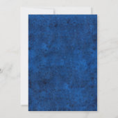 Invitation Mariage Formel de Luxe Abstrait Bleu Royal Or (Dos)