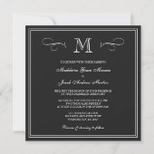 Invitation Mariage formel de monogramme (Devant)