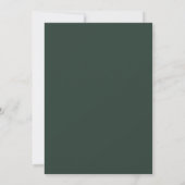 Invitation Mariage Formel d'Hiver Vert Chasseur (Dos)