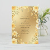 Invitation Mariage Formel Doré Lustré (Debout devant)