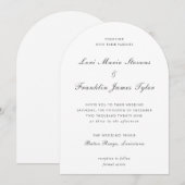 Invitation Mariage Formel Élégant (Devant / Derrière)