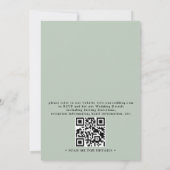 Invitation Mariage Formel Élégant Botanique Acrylique Code QR (Dos)