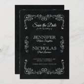 Invitation Mariage Formel Élégant Classique et Vintage (Devant / Derrière)