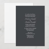 Invitation Mariage Formel Gris Église (Devant / Derrière)