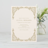 Mariage Formel Ivoire Doré Orné de Rouleaux
