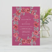 Invitation Mariage Formel Magenta Poli (Debout devant)