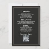 Invitation Mariage Formel Minimaliste en Smoking (Dos)
