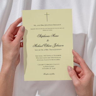 Invitation Mariage Formel Minimaliste Île Citron