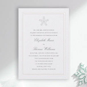 Invitation Mariage Formel Moderne Classique de Rêve Hivernal