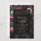 Invitation Mariage Formel Moderne Classique Romantique Sombre (Devant)