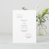 Invitation Mariage Formel Or & Blanc Deux Parents (Debout devant)