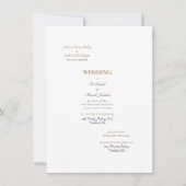 Invitation Mariage Formel Or & Blanc Deux Parents (Devant)