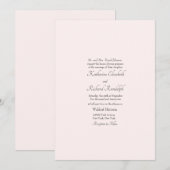 Invitation Mariage Formel Parents Un Lieu Blush  (Devant / Derrière)