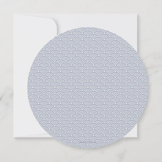 Invitation Mariage Formel Purple Douce Petit Japonais Vagues (Dos)
