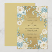 Invitation Mariage Formel Royal Or (Devant / Derrière)