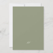 Invitation Mariage Formel Traditionnel Classique Vert Sauge (Dos)