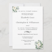Invitation Mariage Formel Traditionnel de Floraison de Verdur (Devant)