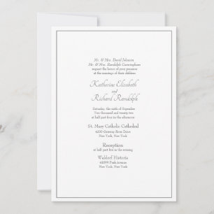 Invitation Mariage Formel Traditionnel Les Deux Parents Sont