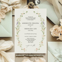 Mariage Formel Vintage Rustique aux Fleurs Sauvage