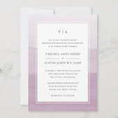 Invitation Mariage formel violet moderne (Devant)