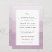 Invitation Mariage formel violet moderne (Devant / Derrière)