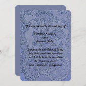 Invitation Mariage français de dentelle (Devant / Derrière)