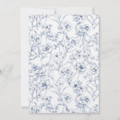 Invitation Mariage français Elegance Blue Bow (Dos)