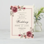 Invitation Mariage frontalier de Bourgogne (Debout devant)