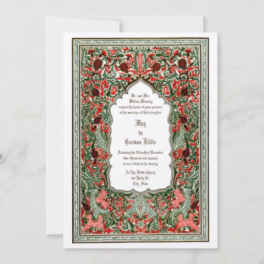 Invitation Mariage frontalier de la grenade victorienne (Devant)