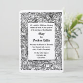 Invitation Mariage frontalier de la Renaissance médiévale (Debout devant)