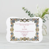 Invitation Mariage frontalier de l'époque géorgienne antique (Debout devant)