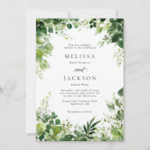 Invitation Mariage frontalier des Branches vertes (Devant)
