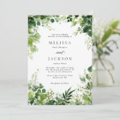 Invitation Mariage frontalier des Branches vertes (Debout devant)