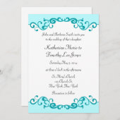 Invitation Mariage frontalier des manuscrits élégants (Devant / Derrière)