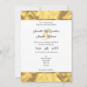 Invitation Mariage frontalier du chevron or (Devant)