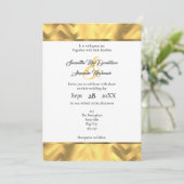 Invitation Mariage frontalier du chevron or (Debout devant)