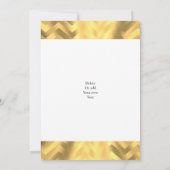Invitation Mariage frontalier du chevron or (Dos)