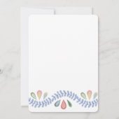 Invitation Mariage frontalier floral (Dos)