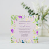 Invitation Mariage frontalier floral de l'orchidée aquarelle (Debout devant)