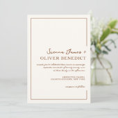 Invitation Mariage frontalier minimaliste chic moderne (Debout devant)