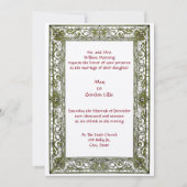 Invitation Mariage frontière persan vintage (Devant)