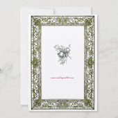 Invitation Mariage frontière persan vintage (Dos)