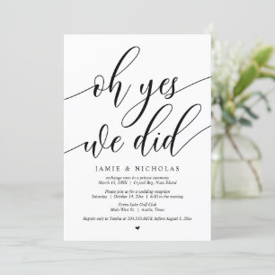 Invitation Mariage Fuite de la Mariée, Oh Oui, Nous L'Avons F