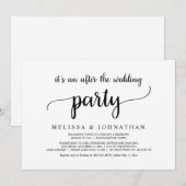 Invitation Mariage Fuite de Noces Fête à Jamais (Devant / Derrière)