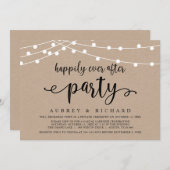 Invitation Mariage Fuite de Noces Fête Casual Happily Ever Af (Devant / Derrière)