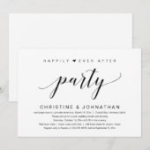 Invitation Mariage Fuite de Noces Parti Heureux à Tout Jamais (Devant / Derrière)